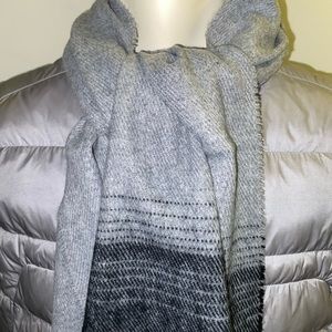 Black & Gray Plaid Faded Scarf ( Vest not included).